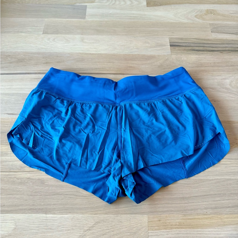 Lululemon Workout Speed Up Shorts 2.5” Blue Size 10